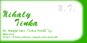 mihaly tinka business card